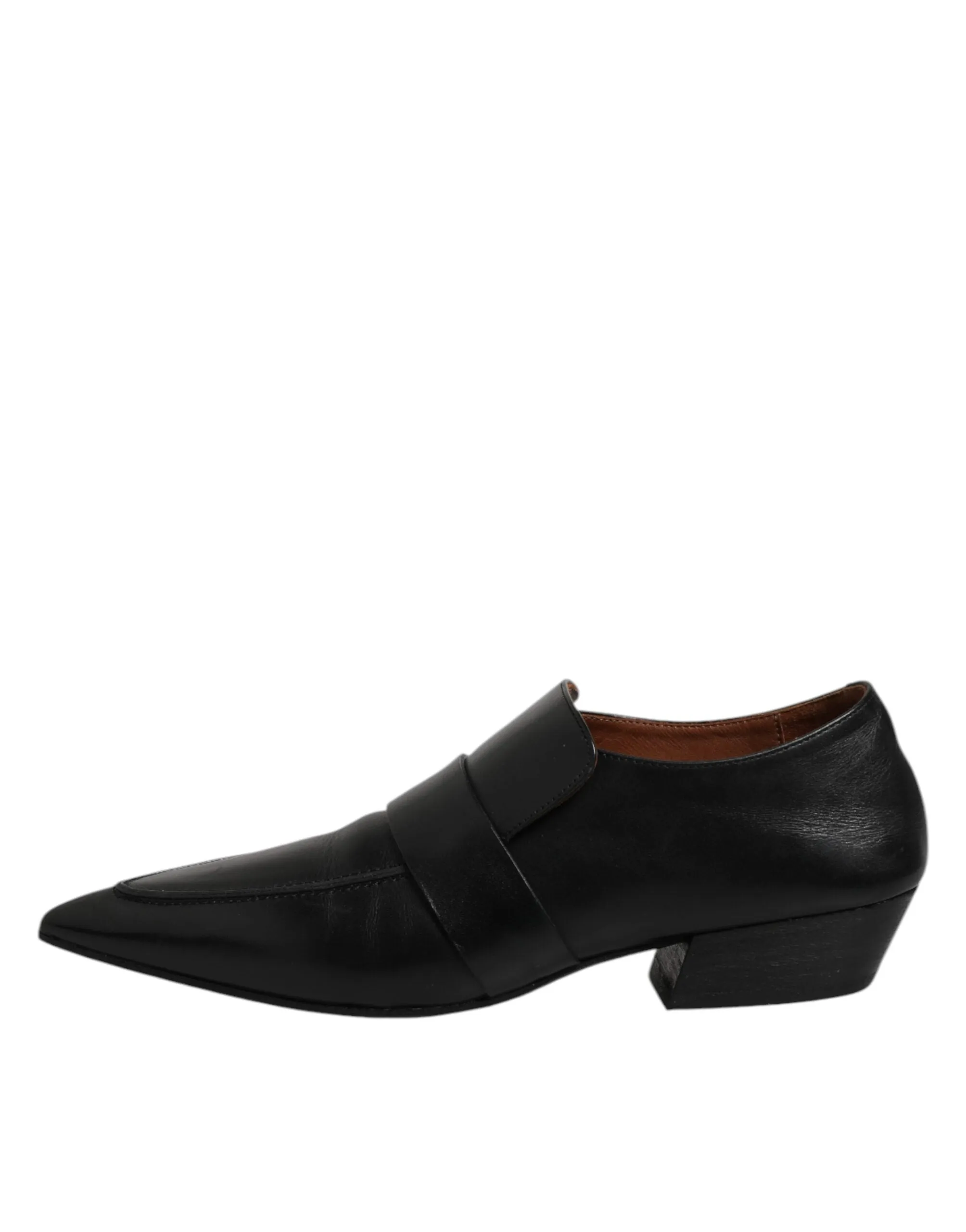 Premium variety Leather Toe Marsell Black Shoes Loafer Slip Soft Tested Pointed On