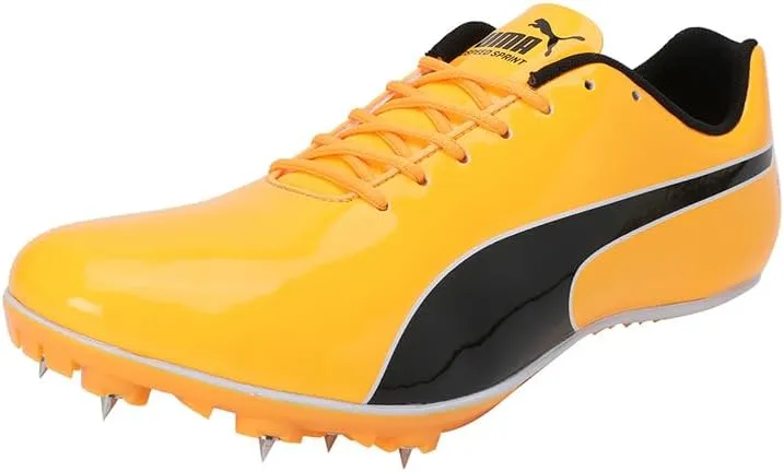 PUMA Unisex Evospeed Sprint 14.5 Track and Field Shoe, Sun Stream PUMA Black PUMA White, 10