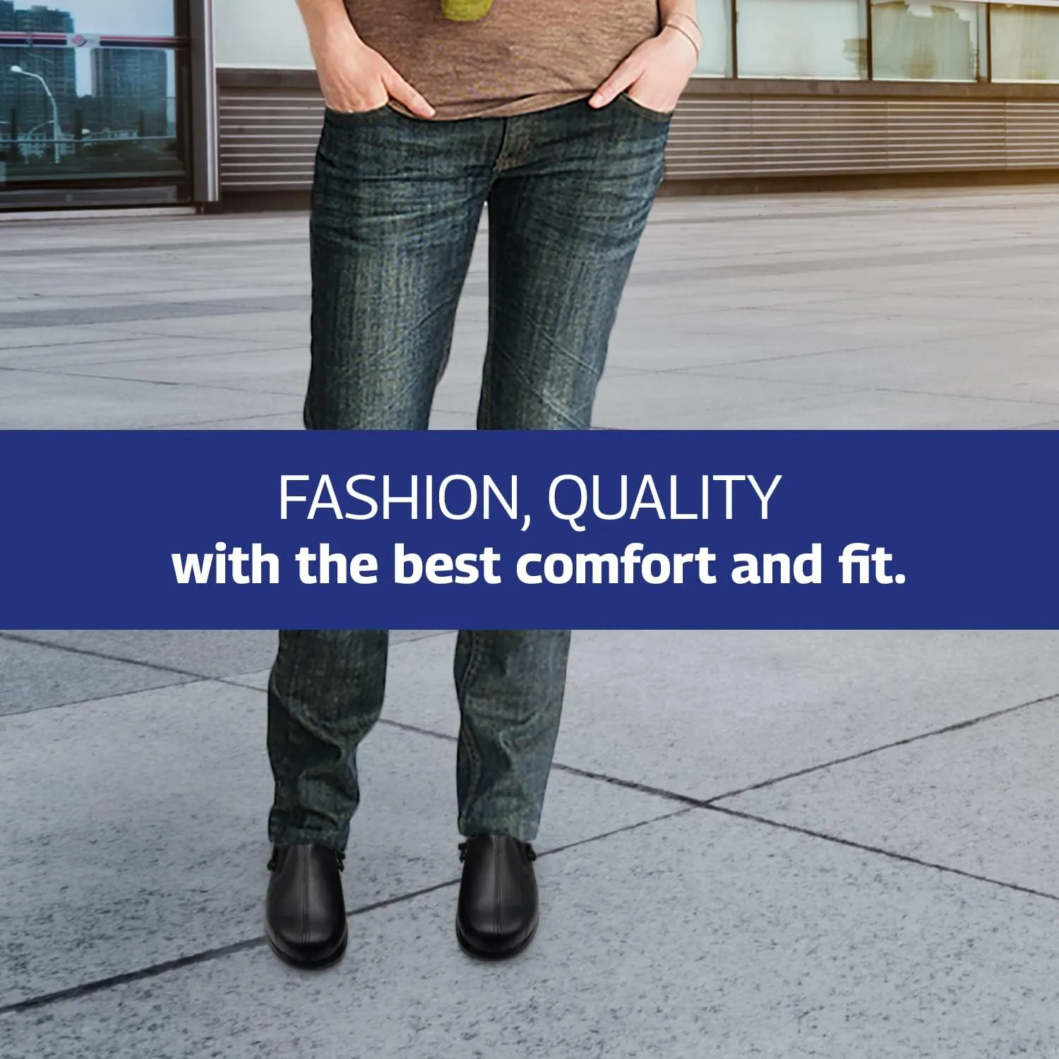 Pure Stride Nantucket Diabetic and Therapeutic Slip-On Walking Shoes for Women - Soft Full Grain Calf Skin Leather, Lightweight and Skid Resistant