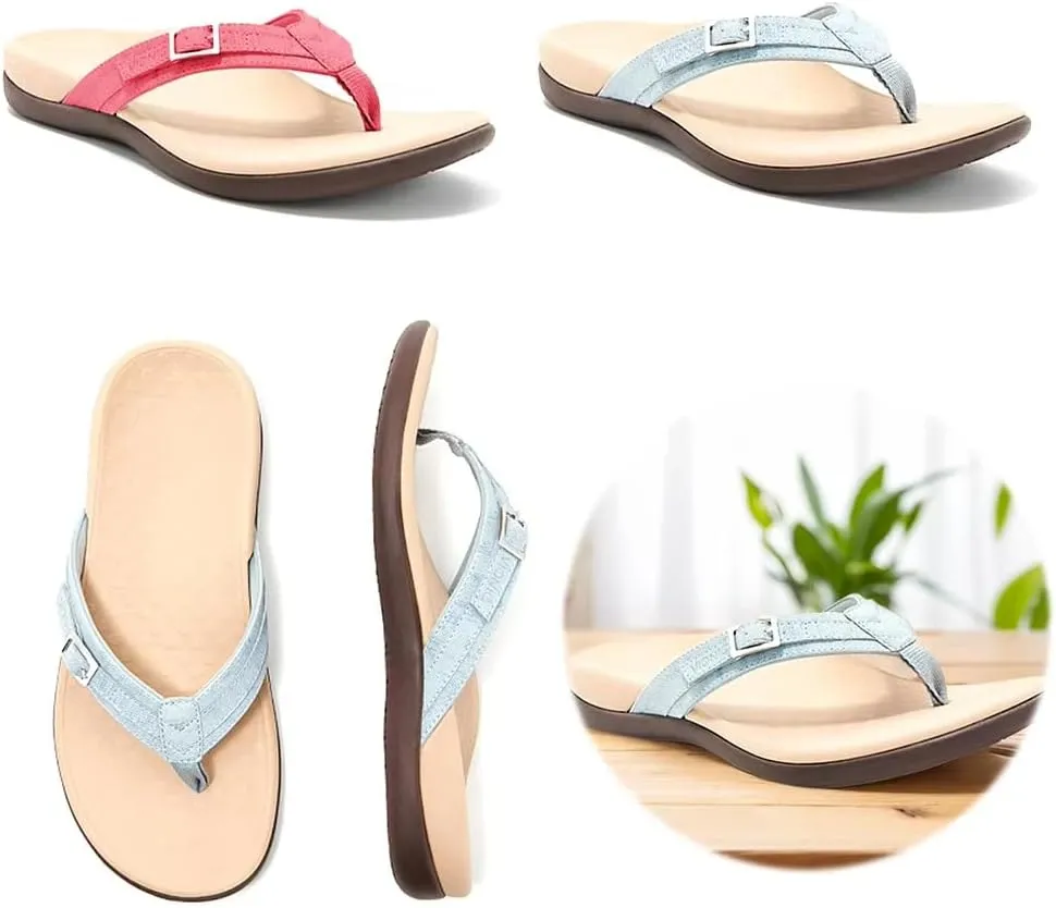 Pylera Orthopaedic Summer Sandals, Soft Bottom Massage Wedge Slide Flip Flops, Orthopedic Sandals with Arch Support