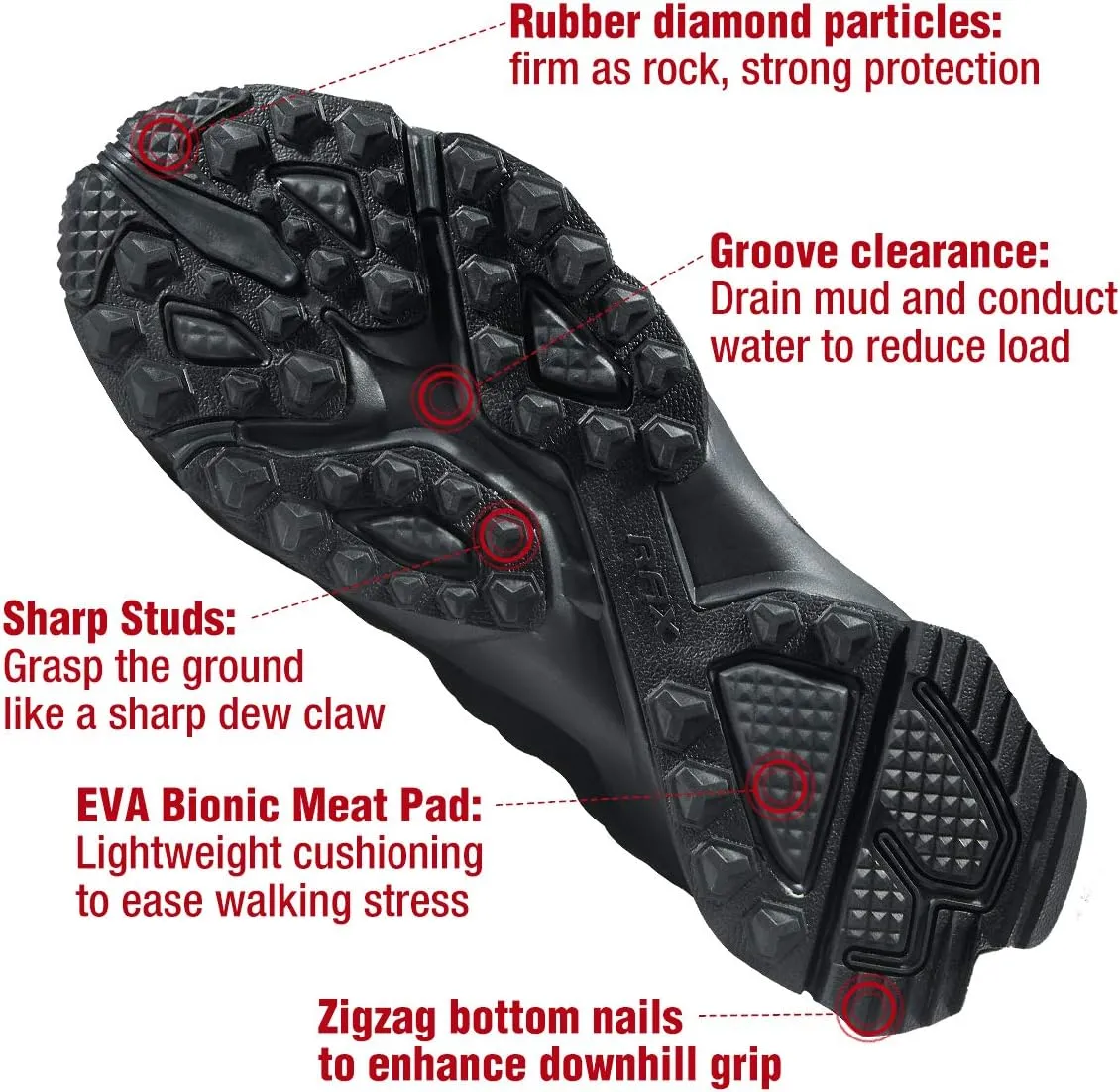 RAX Men's Peak Wolf Waterproof Hiking Boot Lightweight Backpacking Shoe