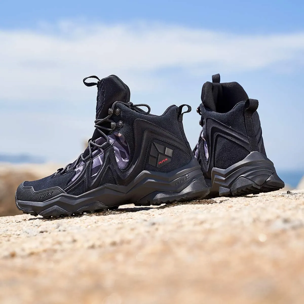 RAX Men's Peak Wolf Waterproof Hiking Boot Lightweight Backpacking Shoe