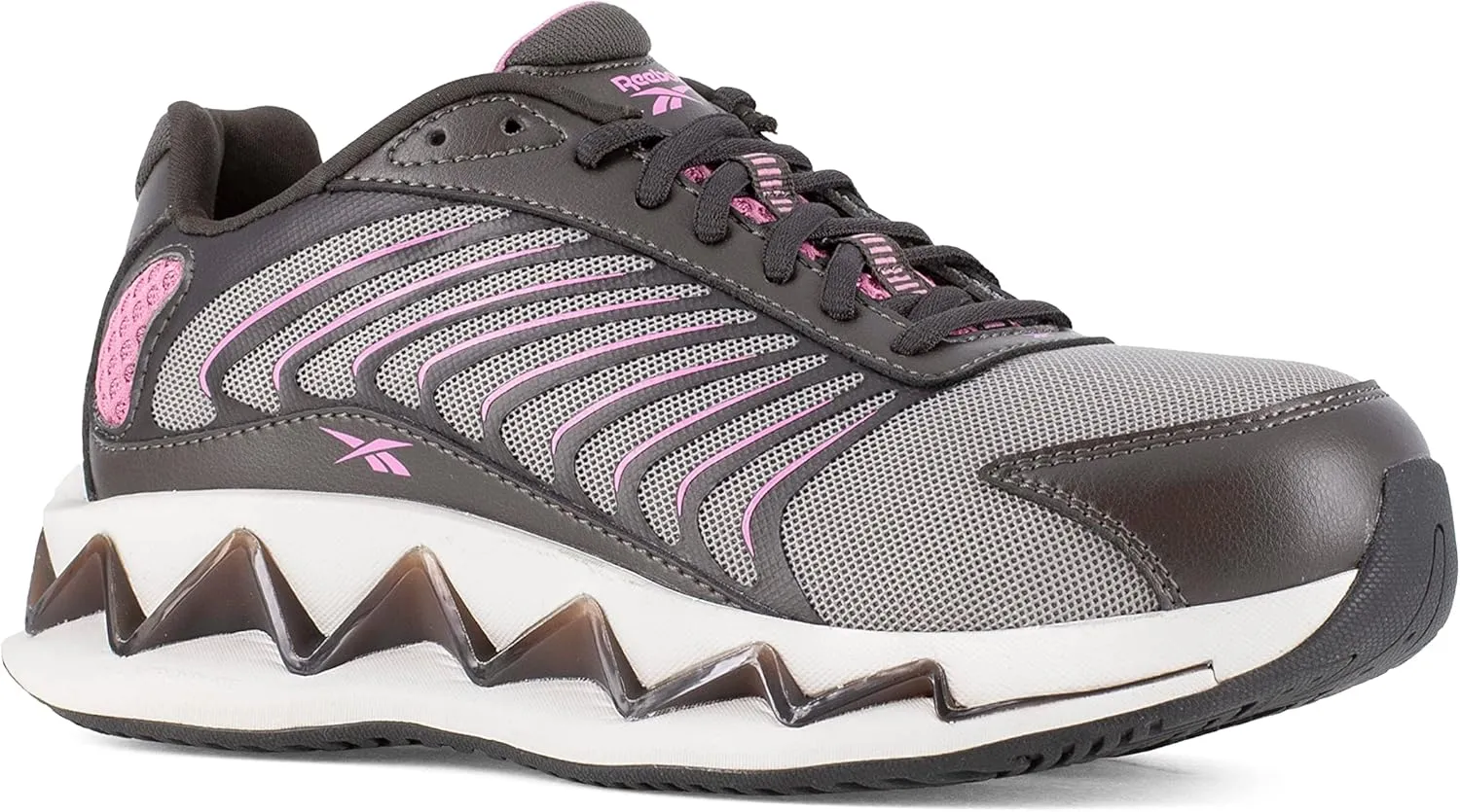 Reebok Women's Rb237 Zig Elusion Heritage Work Construction Shoe Light Grey Safety