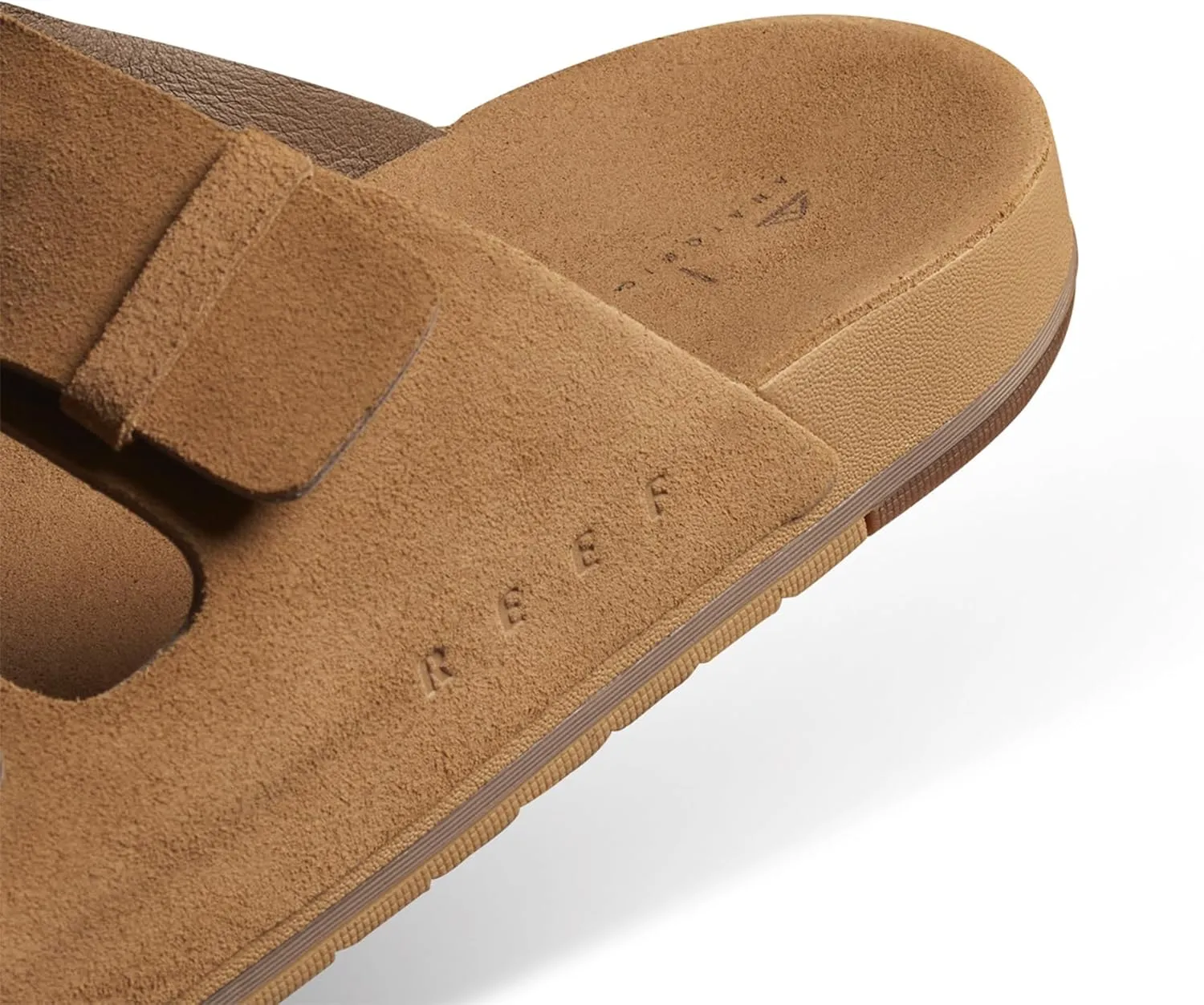 REEF Ojai Two Bar Women's Fashion Slide Sandal, Premium Leather, Soft Cushion Footbed