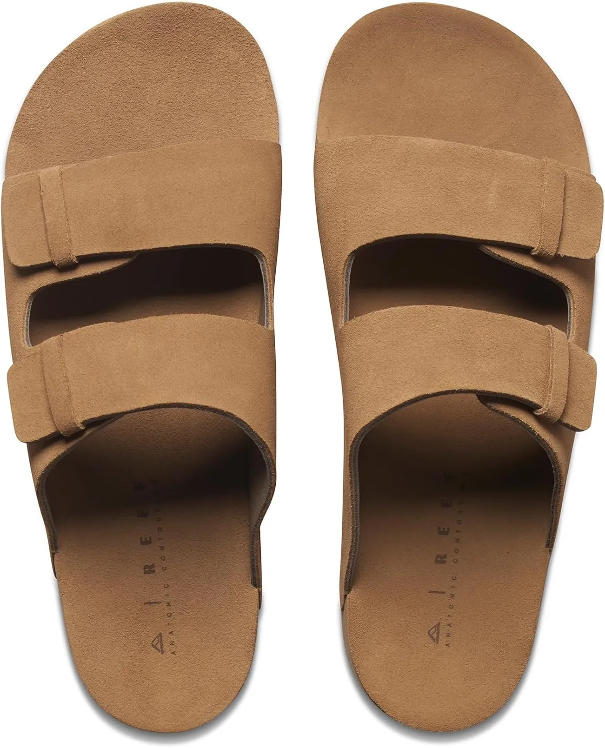 REEF Ojai Two Bar Women's Fashion Slide Sandal, Premium Leather, Soft Cushion Footbed