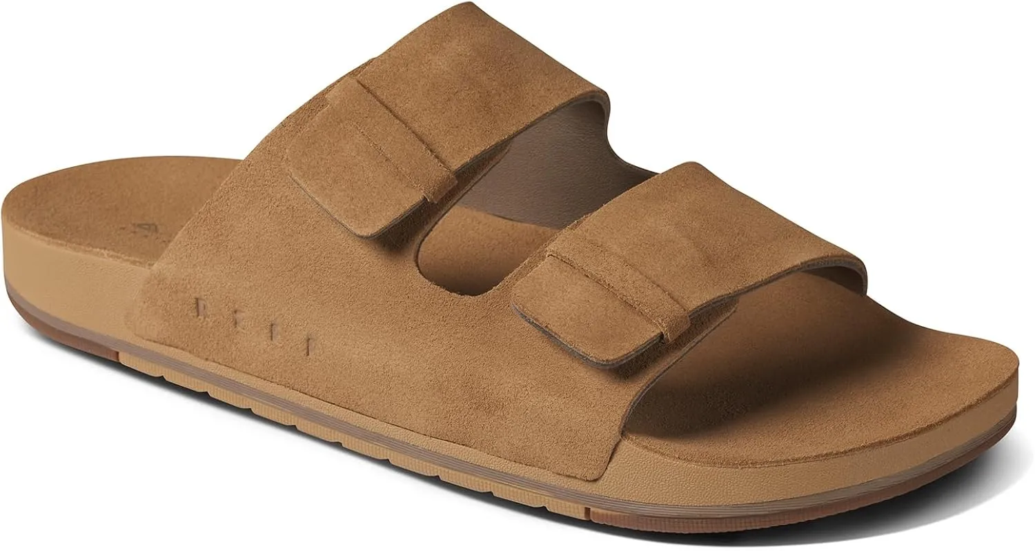 REEF Ojai Two Bar Women's Fashion Slide Sandal, Premium Leather, Soft Cushion Footbed