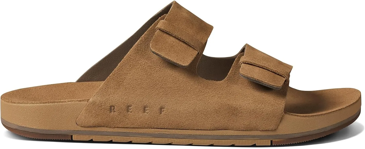 REEF Ojai Two Bar Women's Fashion Slide Sandal, Premium Leather, Soft Cushion Footbed