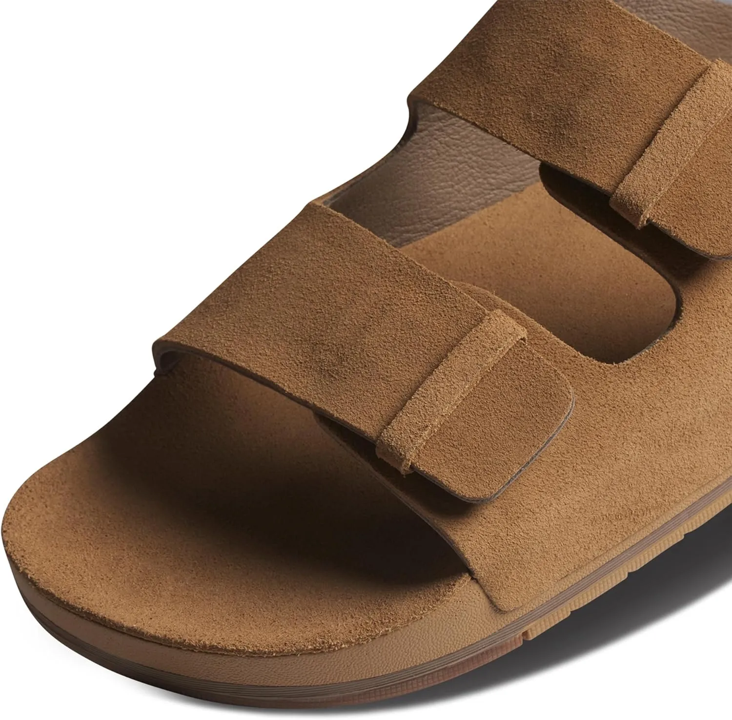 REEF Ojai Two Bar Women's Fashion Slide Sandal, Premium Leather, Soft Cushion Footbed
