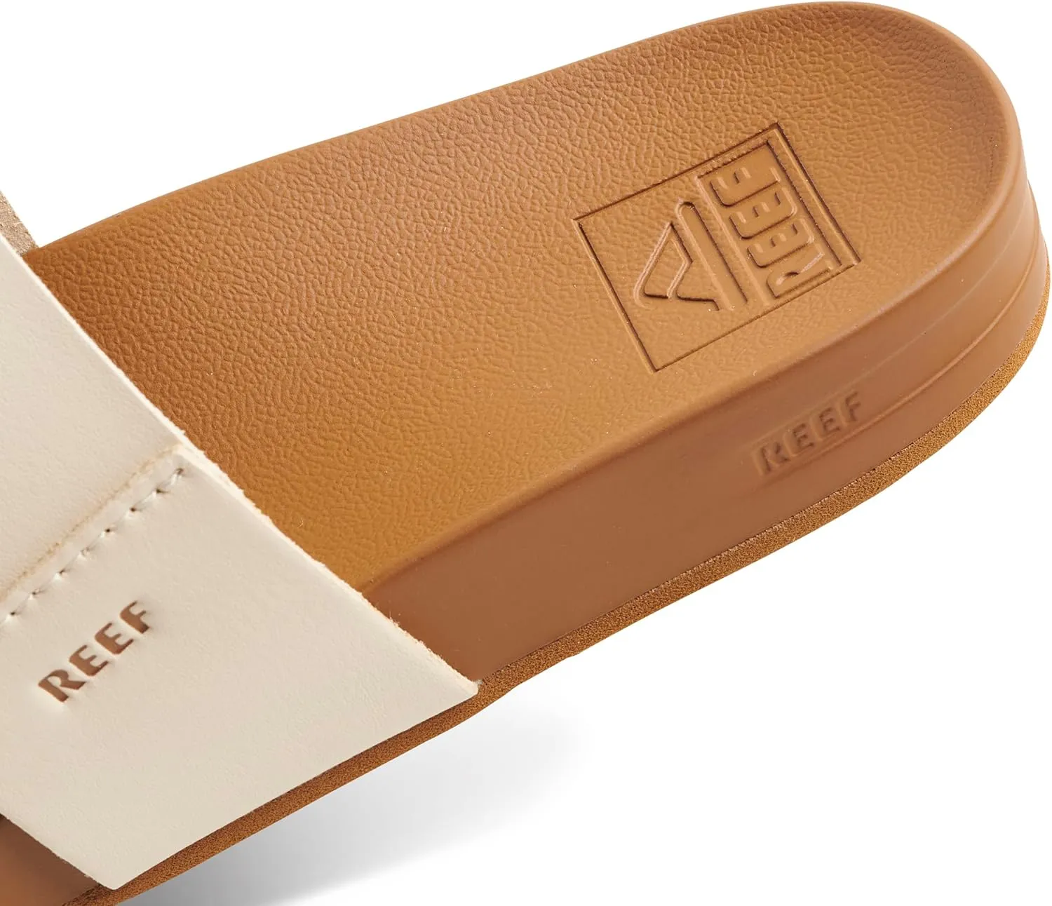 Reef Women's Cushion Vista Fashion Slide Sandal, Vegan Leather Strap, Soft Footbed