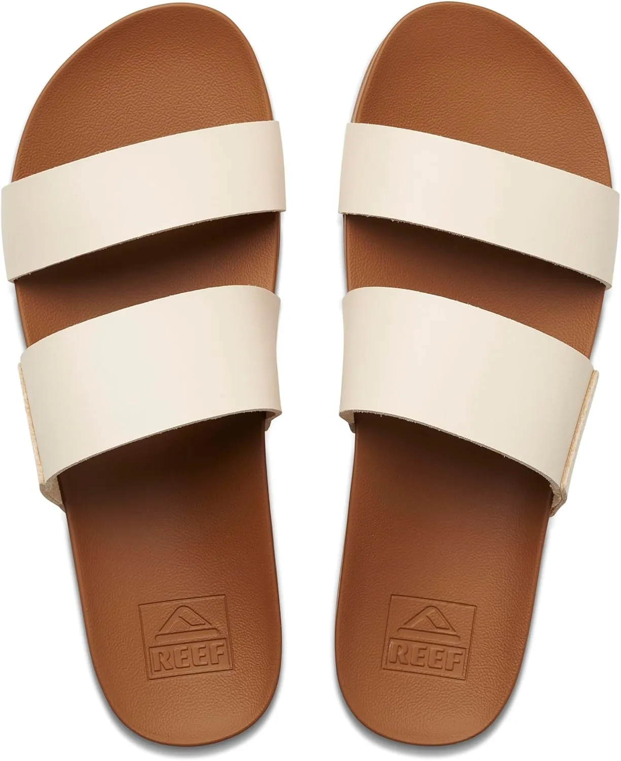 Reef Women's Cushion Vista Fashion Slide Sandal, Vegan Leather Strap, Soft Footbed