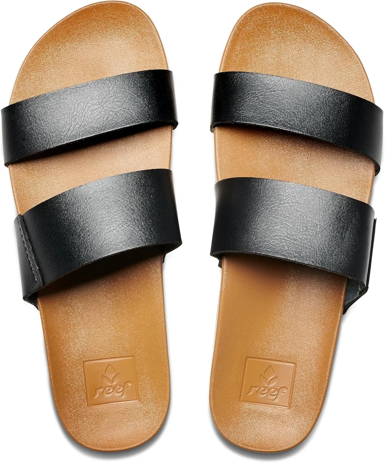 Reef Women's Vista Fashion Slide Sandal, Vegan Leather Strap, Ultra Soft Cushion Footbed