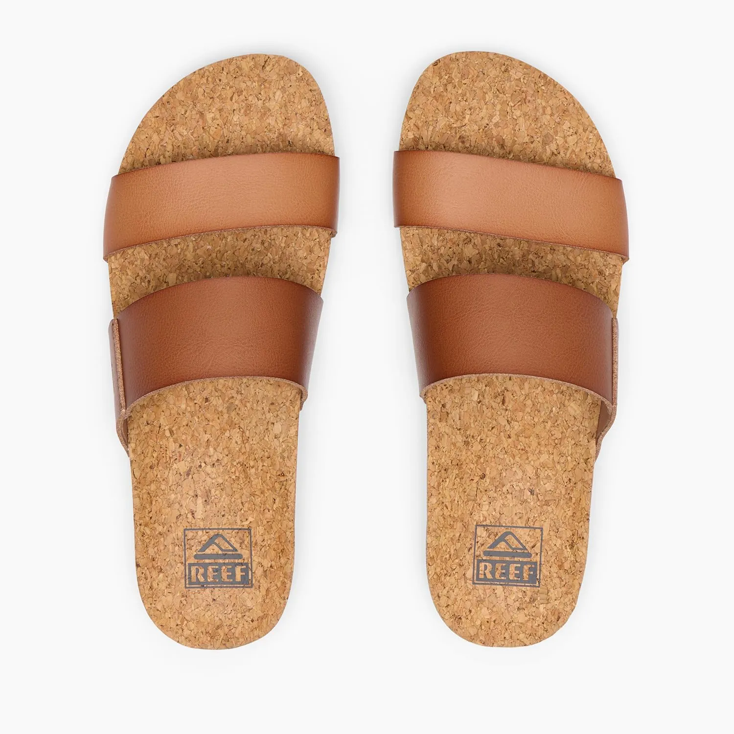 Reef Women's Vista Fashion Slide Sandal, Vegan Leather Strap, Ultra Soft Cushion Footbed