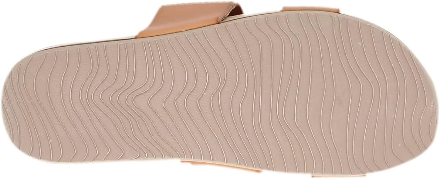 Reef Women's Vista Fashion Slide Sandal, Vegan Leather Strap, Ultra Soft Cushion Footbed