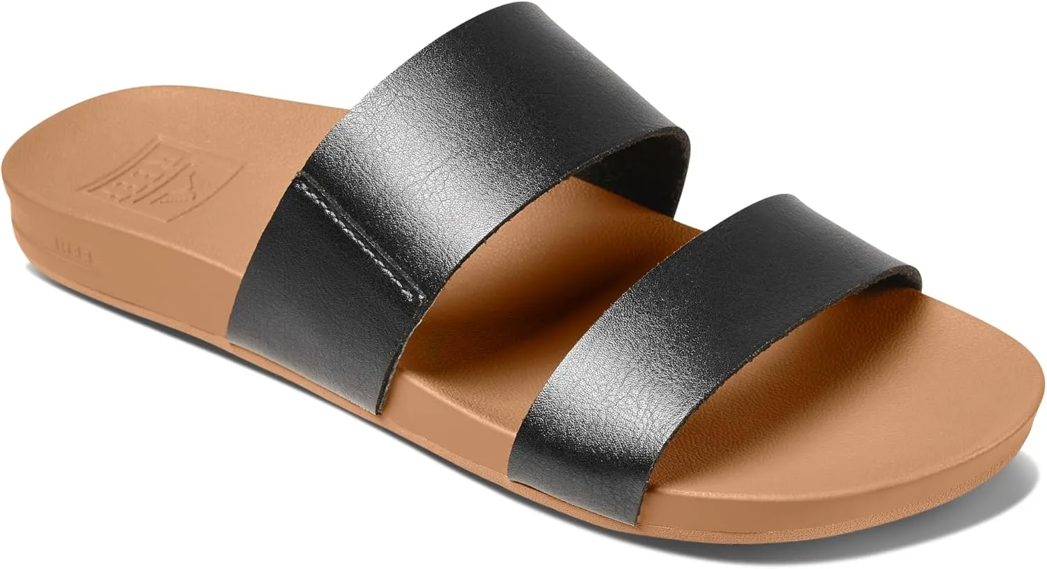 Reef Women's Vista Fashion Slide Sandal, Vegan Leather Strap, Ultra Soft Cushion Footbed
