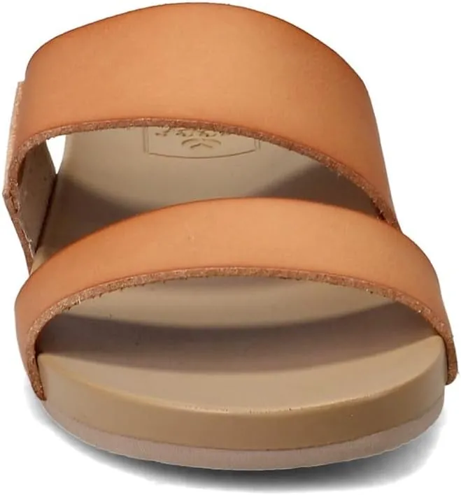 Reef Women's Vista Fashion Slide Sandal, Vegan Leather Strap, Ultra Soft Cushion Footbed