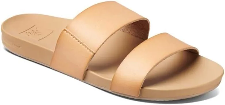Reef Women's Vista Fashion Slide Sandal, Vegan Leather Strap, Ultra Soft Cushion Footbed