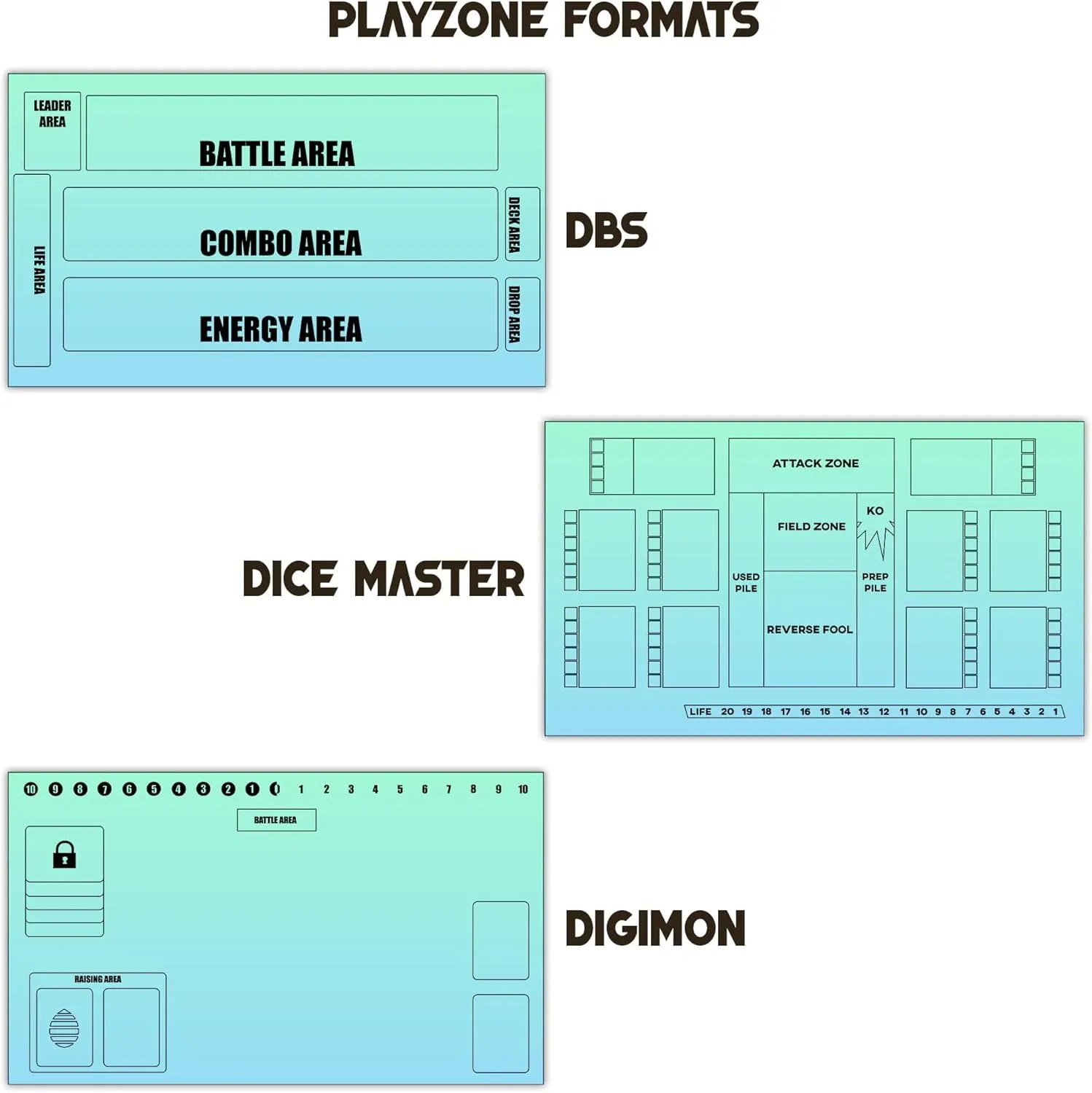 Resurrection of Wizard Adept Playmat | 24 x14in | Cloth Top | Non Slip Rubber Back | Compatible with MTG | YGO | Digimon | Flesh & Blood | CFV & more TCGs (Final Fantasy TCG Zones, Cloth, Rubber)