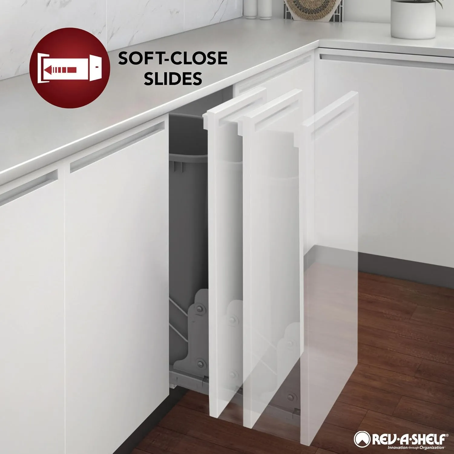 Rev-A-Shelf 20.71" Pullout Kitchen Cabinet Drawer w/Soft-close, 4WDB-21SC-1