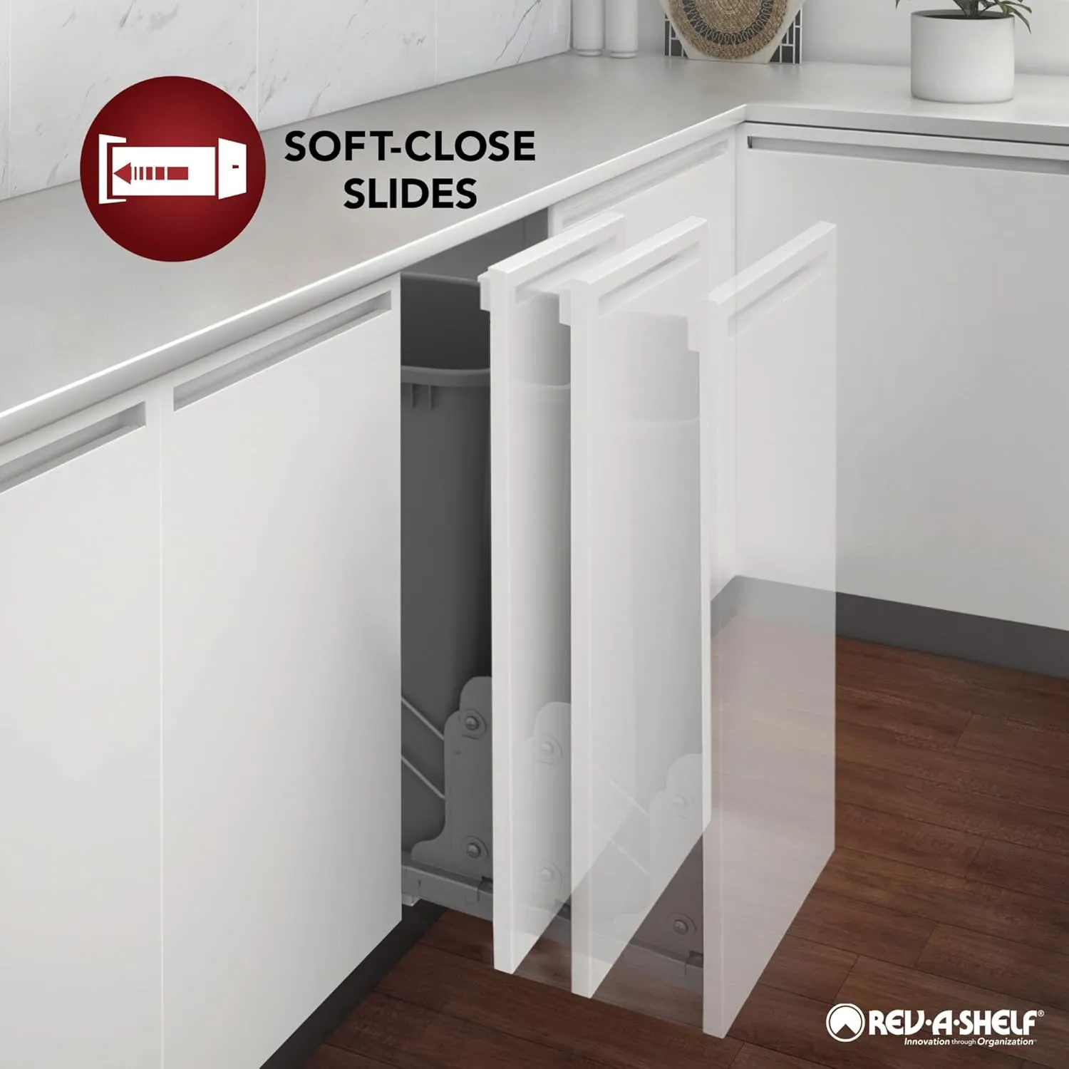 Rev-A-Shelf Wood Bakeware Pullout Organizer w/Soft-Close