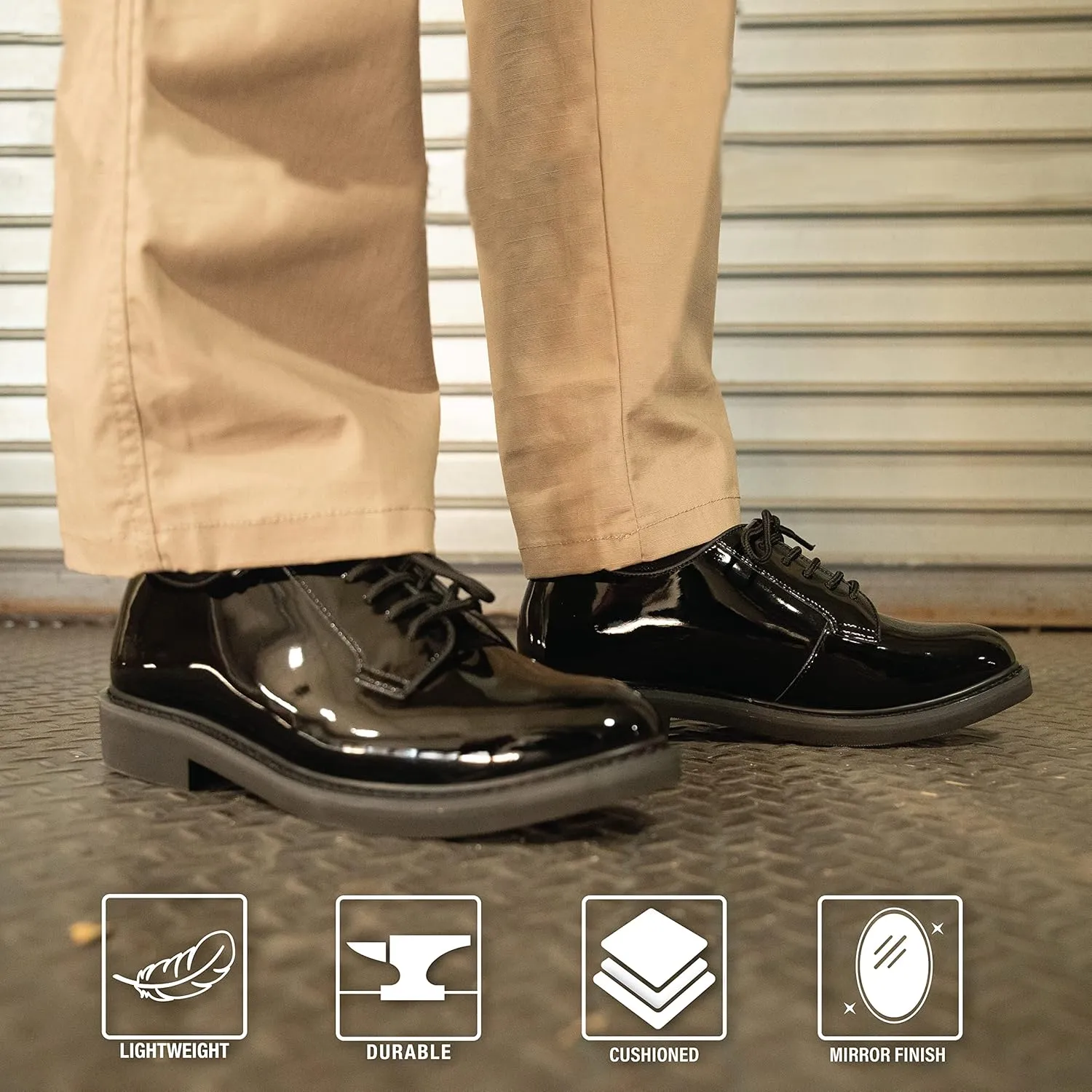 Rothco Uniform Hi-Gloss Oxford Dress Shoe Formal Dress Shoe