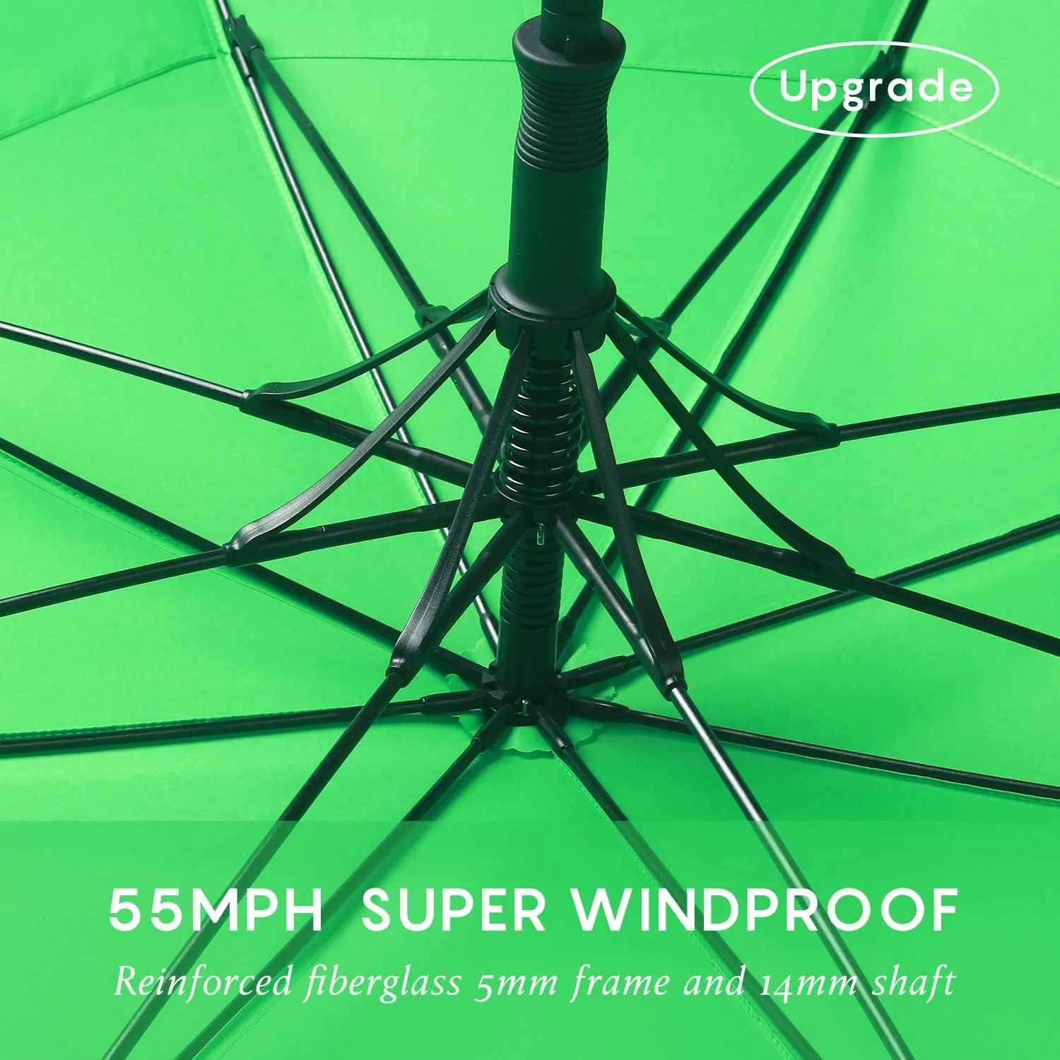 RUMBRELLA 55/62 Inch UV Golf Umbrella Large Oversize Double Canopy Vented Windproof Auto Open Stick Umbrella