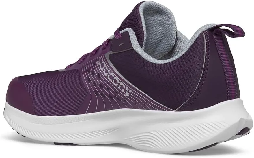 Saucony Ride Kidz Sneaker, Plum/White, 1 US Unisex Big Kid