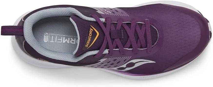 Saucony Ride Kidz Sneaker, Plum/White, 1 US Unisex Big Kid