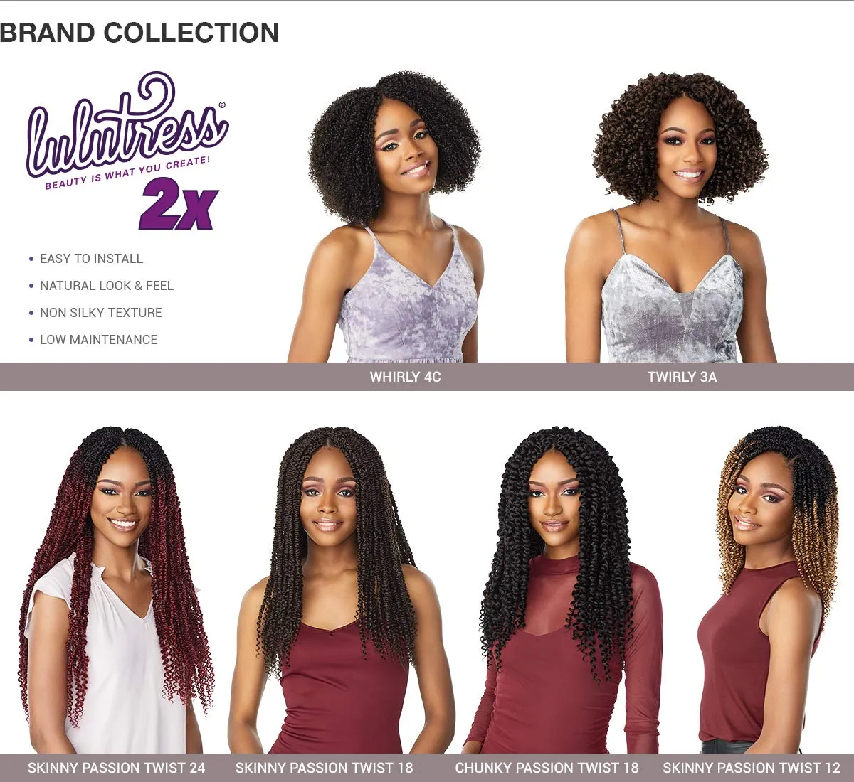 Sensationnel Crochet Braids Lulutress 2X Pre-Looped Skinny Passion Twist 12" (3-PACK, 613)