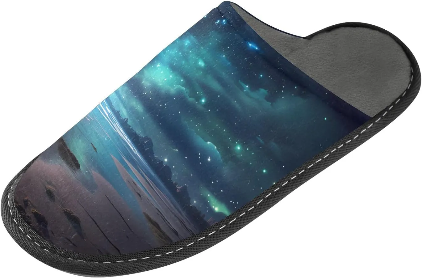 senya Aurora at The Seaside Fuzzy Slippers Soft Home Bedroom Slippers for Women Men House Shoes