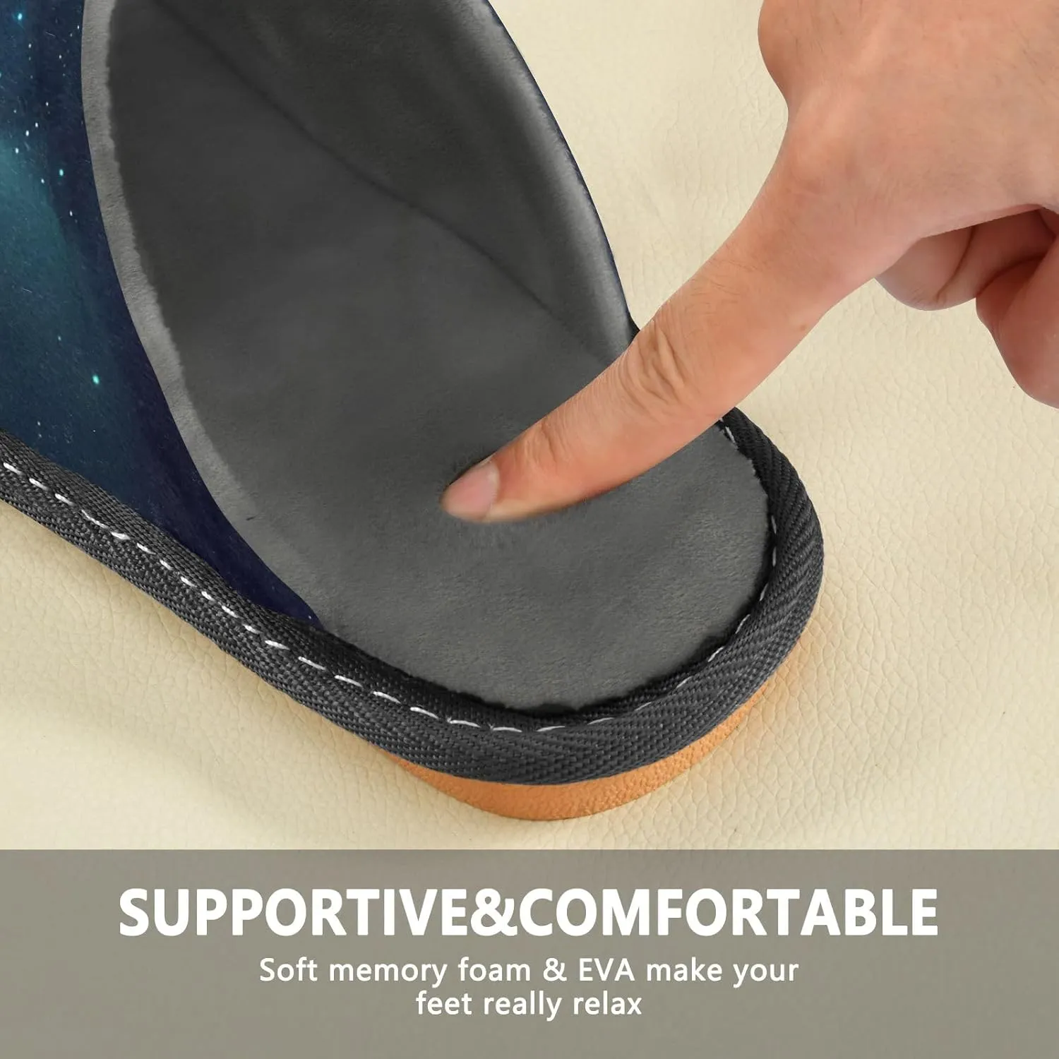 senya Aurora at The Seaside Fuzzy Slippers Soft Home Bedroom Slippers for Women Men House Shoes