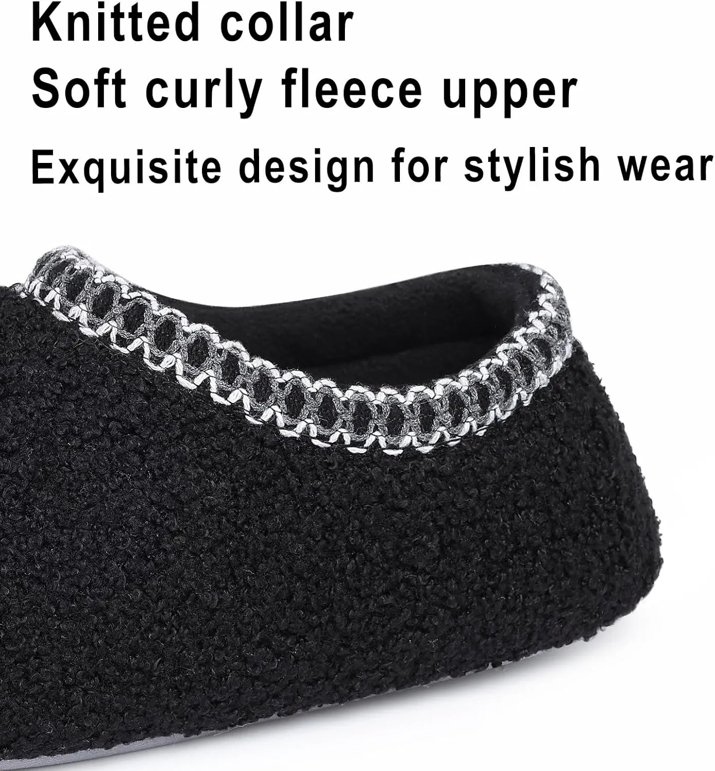 shevalues Women House Memory Foam Slippers Teddy Fleece Bedroom Sock Shoes with Soft Rubber Sole