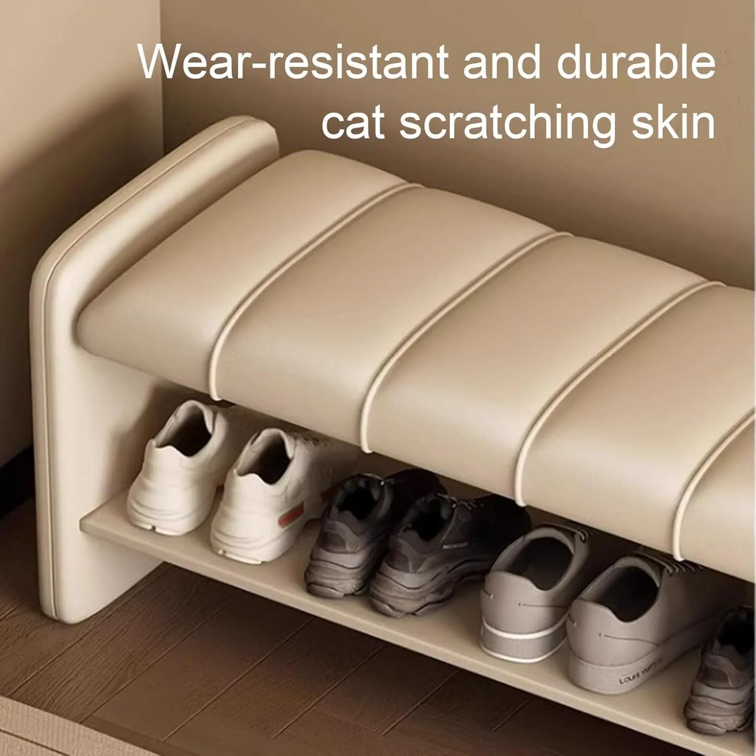 Shoe Organizer for Entryway Shoe Storage Bench 2 Tier Sturdy Shoe Bench Shoe Bench with Cushion Wear Resistants Shoe Rack Benchs for Living Room Room Hallway Heavy Duty(Black,100 cm)
