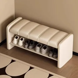 Shoe Organizer for Entryway Shoe Storage Bench 2 Tier Sturdy Shoe Bench Shoe Bench with Cushion Wear Resistants Shoe Rack Benchs for Living Room Room Hallway Heavy Duty(Black,100 cm)