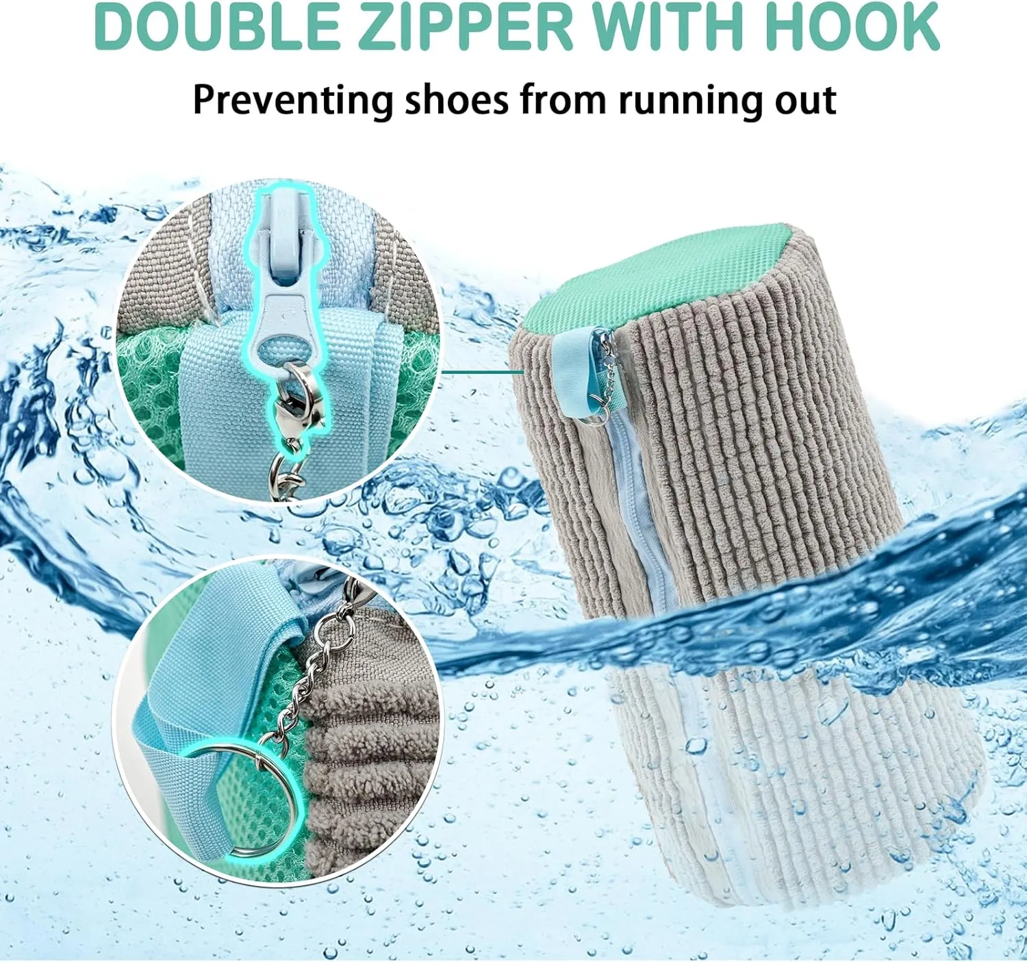 Shoe Washing Machine Bag, Shoe Washing Bag for Sneakers, Reusable Laundry Shoe Bag for Washer and Dryer, Grey-A 4Pcs