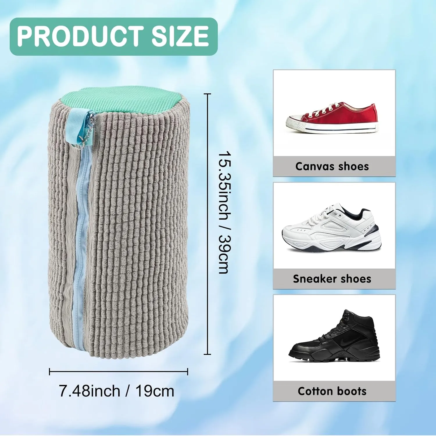 Shoe Washing Machine Bag, Shoe Washing Bag for Sneakers, Reusable Laundry Shoe Bag for Washer and Dryer, Grey-A 4Pcs