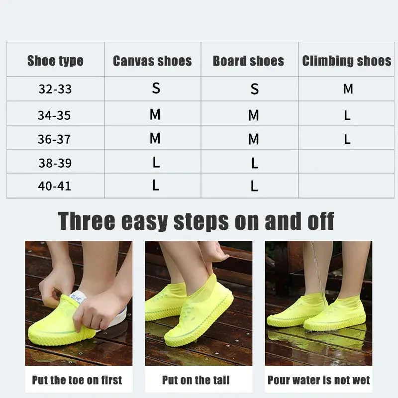 Silicone Waterproof Shoe Covers for Rainy Days