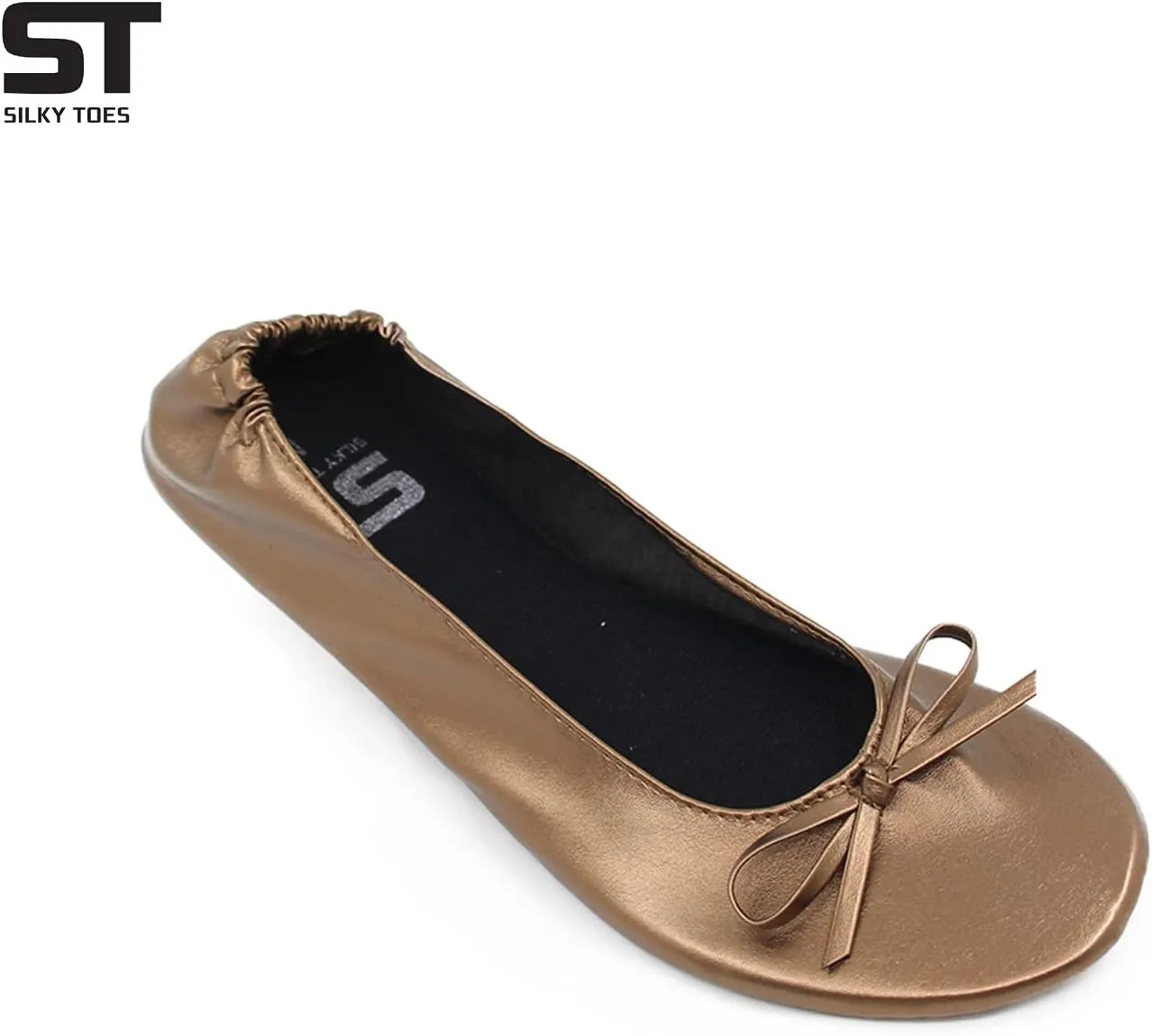 Silky Toes Foldable Flats for Women Purse Ballet Shoes Ballerina Slippers