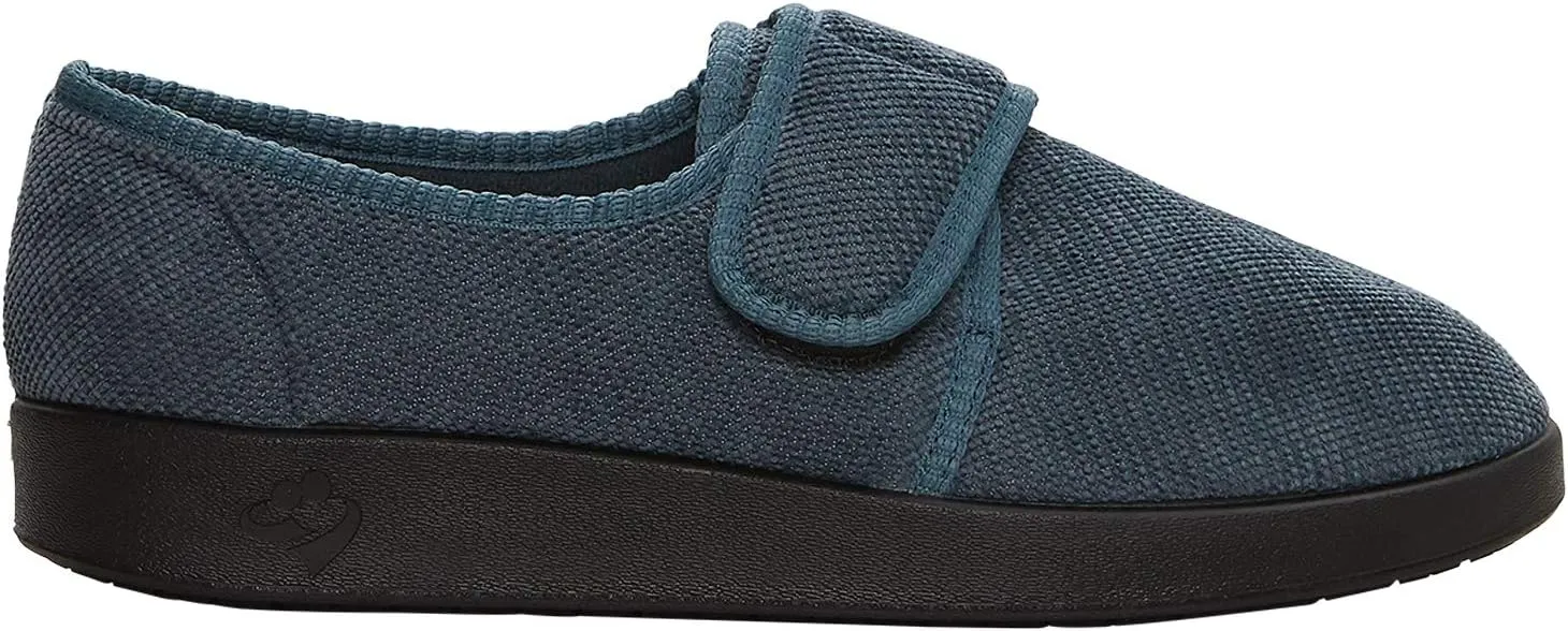 Silvert's Adaptive Clothing & Footwear Men’s Wide & Comfy Easy Closure Slippers for Seniors