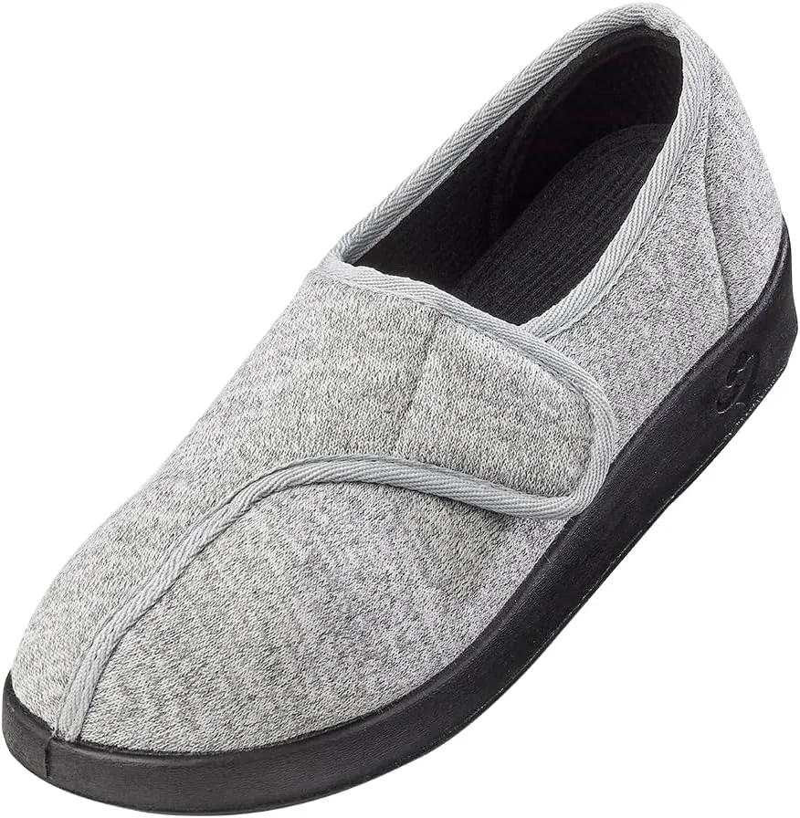 Silvert's Adaptive Clothing & Footwear Women’s Extra Wide Easy Closure Jewel Slippers for Seniors
