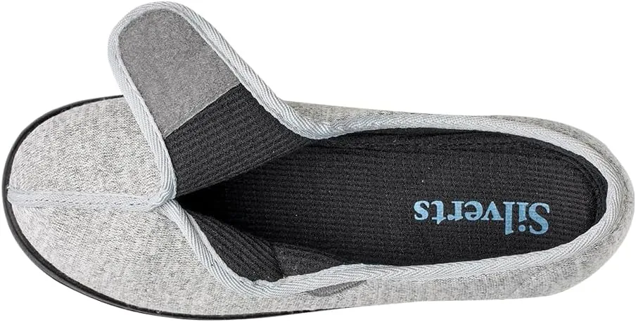 Silvert's Adaptive Clothing & Footwear Women’s Extra Wide Easy Closure Jewel Slippers for Seniors