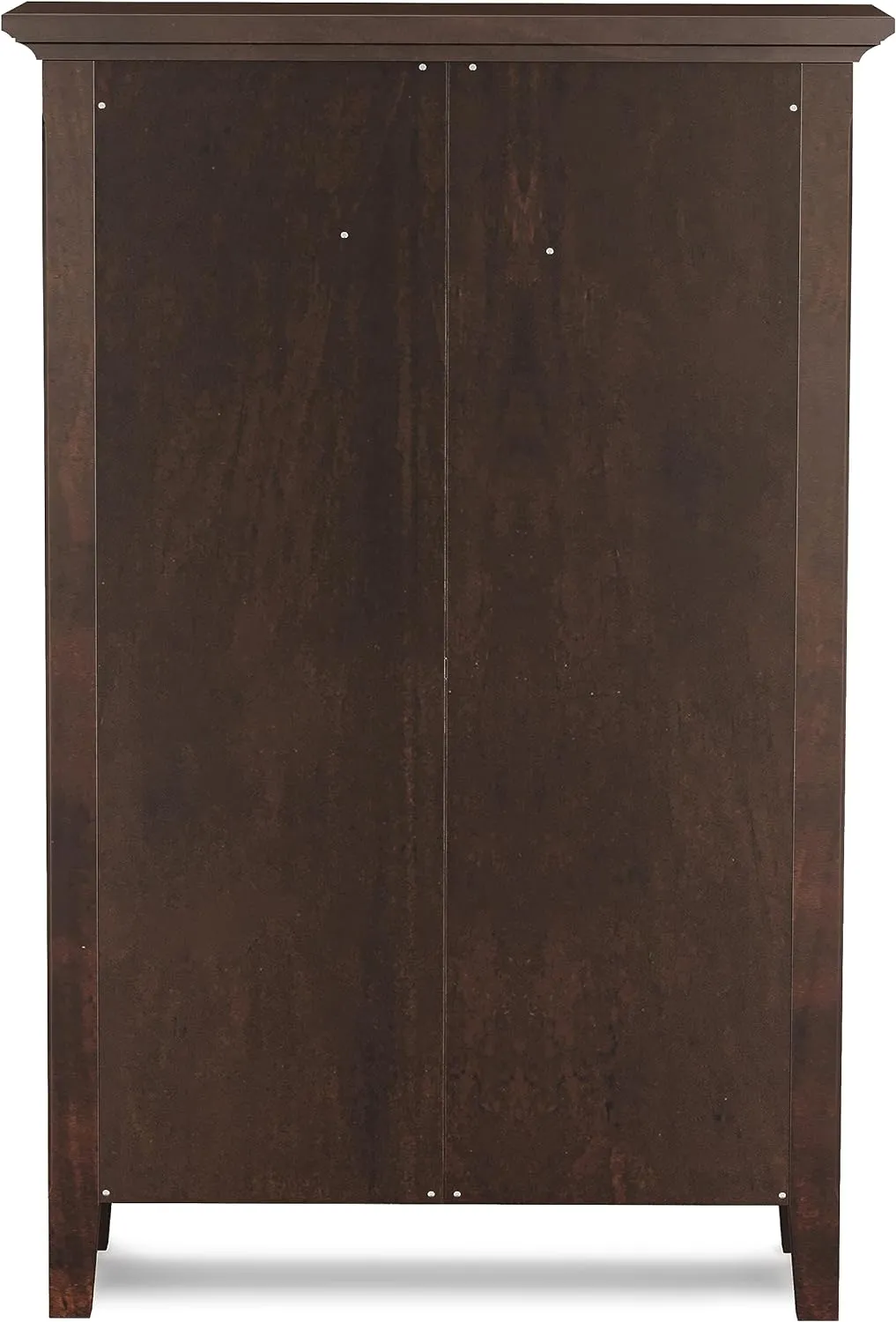 SIMPLIHOME Acadian Solid Wood 32 inch Wide Transitional Entryway Shoe Storage Cabinet in Brunette Brown for The Living Room, Entryway and Family Room