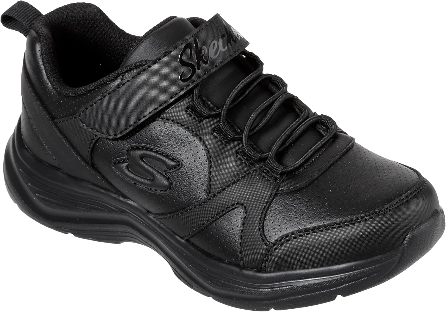 Skechers Girls' Glimmer Kicks School Struts Sneaker