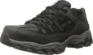 Skechers Men's Cankton Steel Toe Construction Shoe – Electrical Hazard Rated, Memory Foam, Black/Charcoal, 13