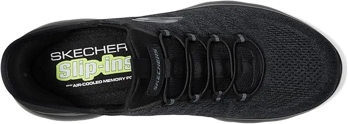 Skechers Men's Summits Key Pace Hands Free Slip-in Loafer, Black/Black,