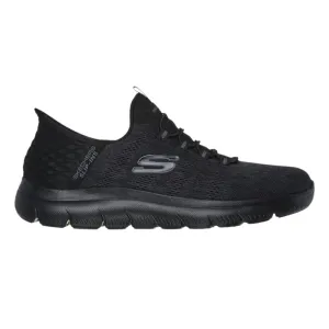 Skechers Men's Summits Key Pace Hands Free Slip-in Loafer, Black/Black,