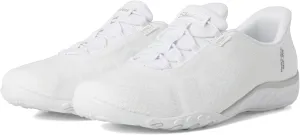 Skechers Modern Comfort Women's Women's Breathe Easy-Knitty Waves Hands Free Slip-Ins Sneaker, White, 7.5