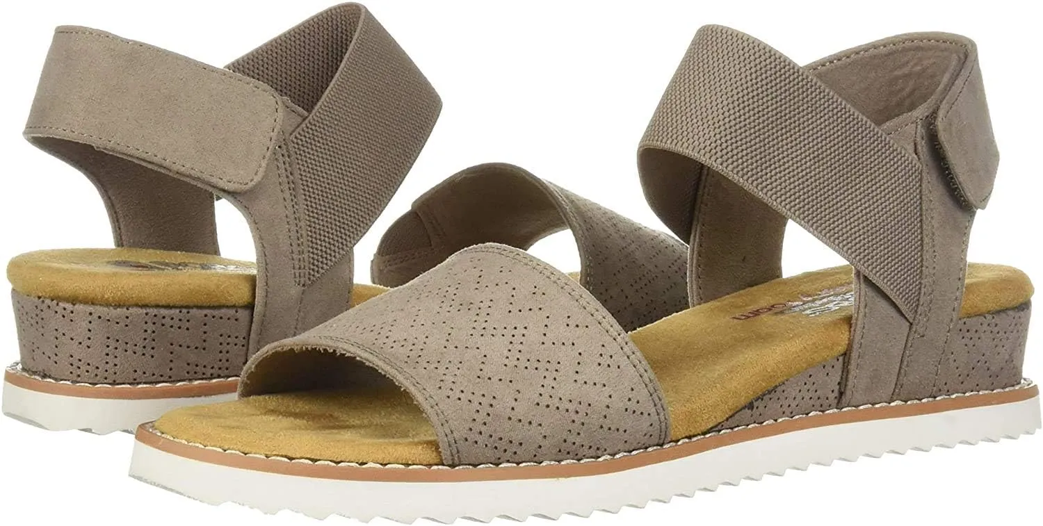Skechers Women's Desert Kiss-Stretch Quarter Strap Sandal Flat