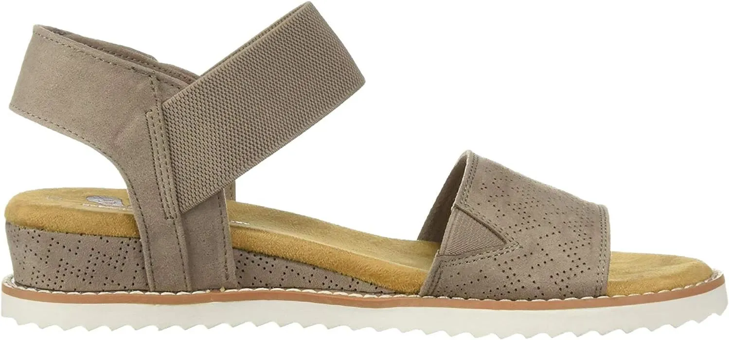 Skechers Women's Desert Kiss-Stretch Quarter Strap Sandal Flat