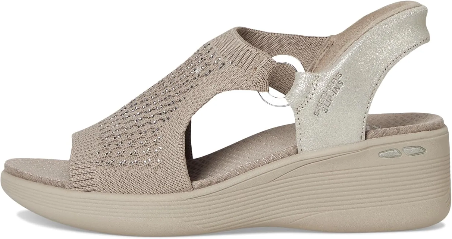 Skechers Women's Martha Stewart's Pier-lite-Park Path Hands Free Slip-ins Wedge Sandal