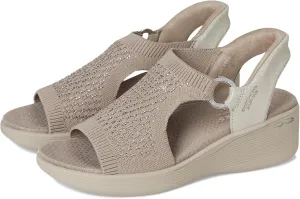 Skechers Women's Martha Stewart's Pier-lite-Park Path Hands Free Slip-ins Wedge Sandal